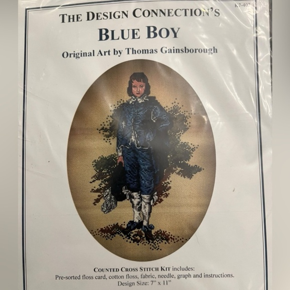 The Design Connection's Blue Boy‎ (Thomas Gainsborough) Counted Cross Stitch Kit
